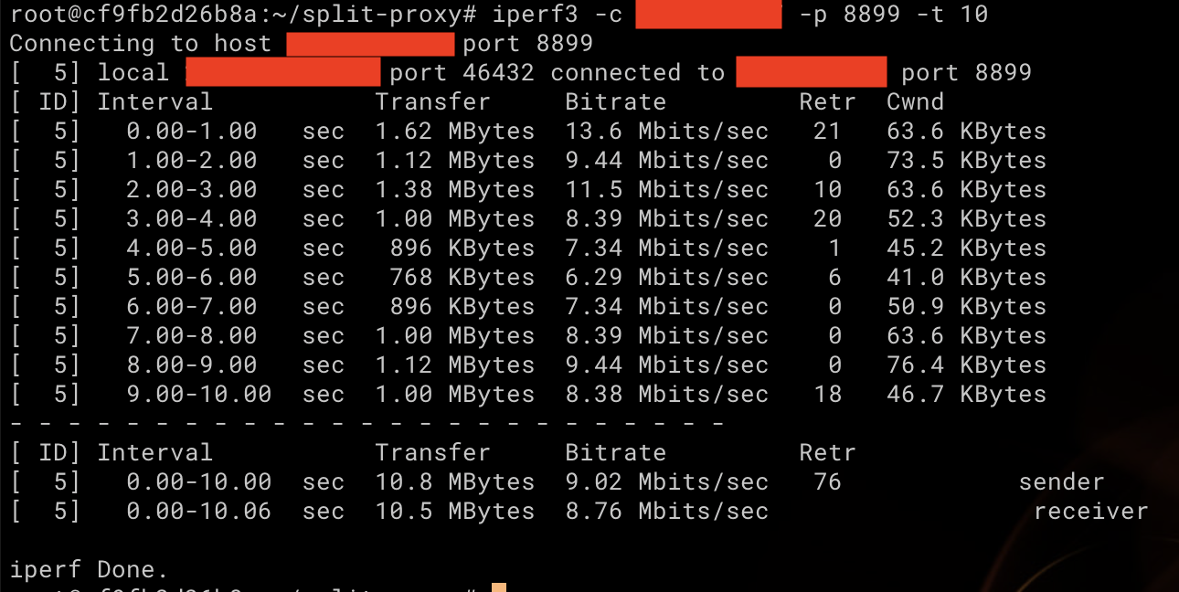Прямой замер скорости с помощью iperf